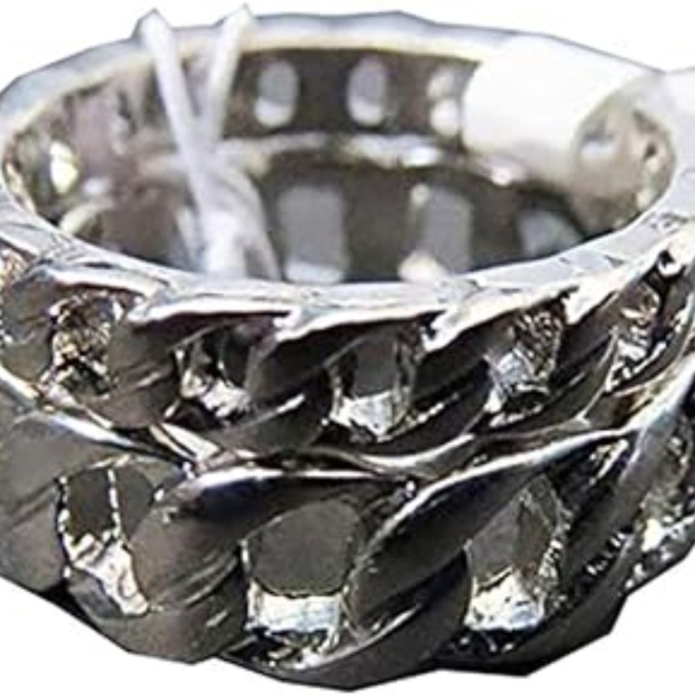 LS-33 Lia Sophia Set of 2 Technique Tally Ring in Silver RV58 Size 5-11 - Picture 3 of 3